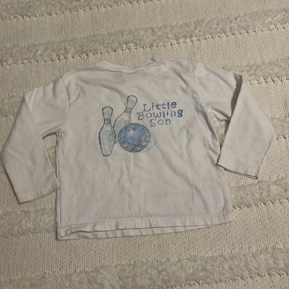 corduroy overalls 100% cotton and little bowling son white Top size boys size 3T - Picture 10 of 10